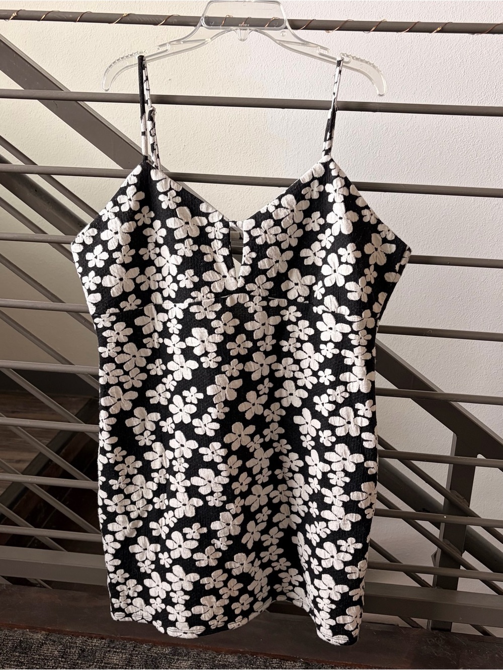 black & white floral sun dress | minimalist 90s plus size